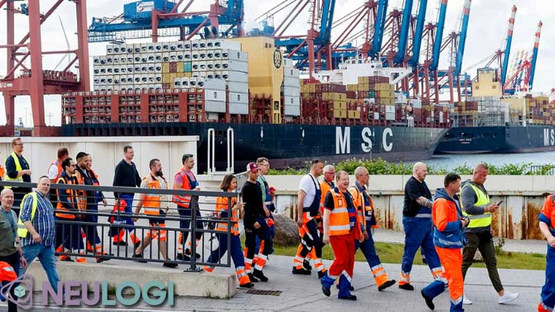 Công nhân tại cảng của mỹ đình công ảnh hưởng tới các vận tải hàng đường biển